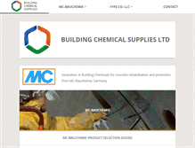 Tablet Screenshot of buildingchemicalsupplies.co.nz